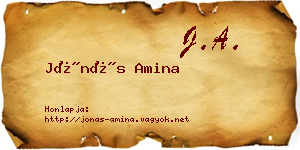 Jónás Amina névjegykártya